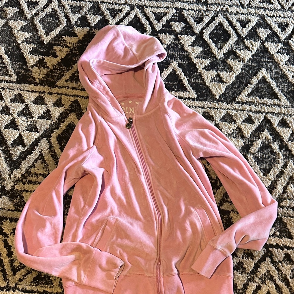 Victoria's Secret Pink and Gold Graphic Sweatshirt
